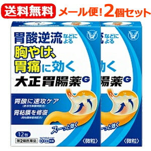 【第2類医薬品】【メール便！送料無料！2個セット】大正胃腸薬G　12包×2個セット【大正製薬】胸やけ胃痛胃酸過多胃部不快感はきけ