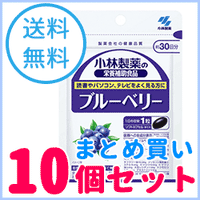 【送料無料！まとめ買い！10個セット！】小林製薬の栄養補助食品ブルーベリー　30粒（約30日分）