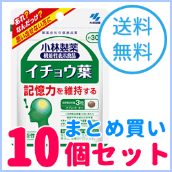 【送料無料！まとめ買い！10個セット！】小林製薬の栄養補助食品イチョウ葉　90粒（約30日分）