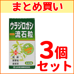 【まとめ買い！3個セット】【山本漢方】ウラジロガシ　流石粒（さすが粒）240粒×3個うらじろがし